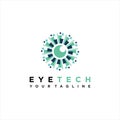 Eye tech logo design , eye symbol icon. Royalty Free Stock Photo