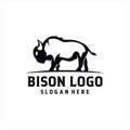 Bison Vector Logo Design Template Royalty Free Stock Photo