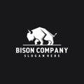 Bison Vector Logo Design Template Royalty Free Stock Photo