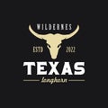 Texas Longhorn. Country Western Bull Cattle Vintage Royalty Free Stock Photo