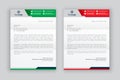 business corporate letterhead design template