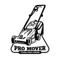 Lawn Mover vector illustration logo design