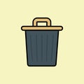 trash can vector and trash can icon for computer