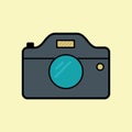 Black camera icon. camera sign vector. Digital camera illustration. Eps2 Royalty Free Stock Photo