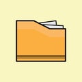 yellow folder icon Creative design. Document folder vector.