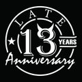 late 13th anniversary vector