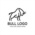 bull line drawing logo