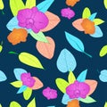 pattern flower orchid seamless good for mucokup, textile, design, wallpaper, background, sosial media content