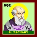 91st Catholic Church Pope Saint Zachary Royalty Free Stock Photo