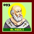 93rd Catholic Church Pope Saint Paul I Royalty Free Stock Photo