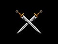 two sword gaming logo design