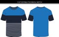 ColorBlock Stripe T-Shirt Vector File