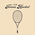 Retro Tennis Racket Vector Stock Illustration