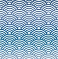 Water waves geometric seamless repetitive vector pattern texture Royalty Free Stock Photo