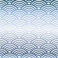 Water waves geometric seamless repetitive vector pattern texture Royalty Free Stock Photo