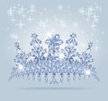 Crystals Princess Diamond tiara, vector