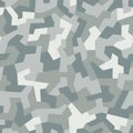 Light pastel green gray geometric camouflage for army, hunting and other use. Urban camo, seamless texture. Vector background