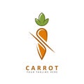 Abstract carrot logo for template design. vector illustration