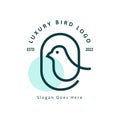 Simple bird logo with line art. Design creative logo. Eps2