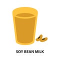 cartoon soy bean milk