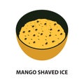 cartoon mango shaved ice