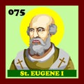 075th Roman Catholic Pope Saint Eugene I Vector