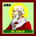 080th Roman Catholic Pope Saint Leo II Vector