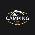 Vintage camping and outdoor adventure emblems Royalty Free Stock Photo