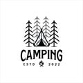 Vintage camping and outdoor adventure emblems Royalty Free Stock Photo