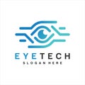 Eye tech logo design , eye symbol icon Royalty Free Stock Photo