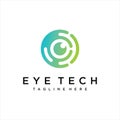 Eye tech logo design , eye symbol icon Royalty Free Stock Photo