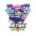 Jetski Racing extreme sport vector illustration design