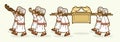 Group of Levi Carrying Ark of the Covenant and Blowing the Shofar Cartoon Graphic Vector