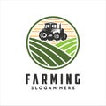 Tractor Agriculture logo design template.