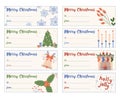 Christmas cards set with copy space and Christmas decor Royalty Free Stock Photo