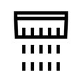 Shower icon set isolated on white background. Outline bathroom symbols for website design