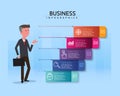 Connecting Steps business Infographic Template Royalty Free Stock Photo