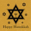 Happy Hanukkah, logo, card, background