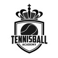 Tennisball sport academy logo design