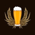 beer glass logo vector illustration Royalty Free Stock Photo
