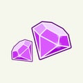 purple diamond design, vector illustration. eps2 Royalty Free Stock Photo