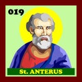 019th Roman Catholic Pope Saint Anterus Vector