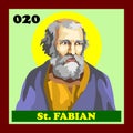 020th Roman Catholic Pope Saint Fabian Vector Royalty Free Stock Photo