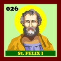 026th Roman Catholic Pope Saint Felix I Vector