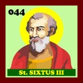 044th Roman Catholic Pope Saint Sixtus III Vector Royalty Free Stock Photo