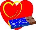 Valentine Day Chocolate Heart Vector Illustration Royalty Free Stock Photo
