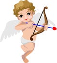 Cupid Angel With Love Arrow Vector Illustration