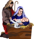 Holy Sacred Family Christmas Jesus Born Royalty Free Stock Photo