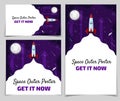 Digital Marketing Banner Design Outer Space Royalty Free Stock Photo