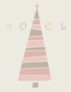 Noel card, Minimalist Christmas tree, Hygge mood